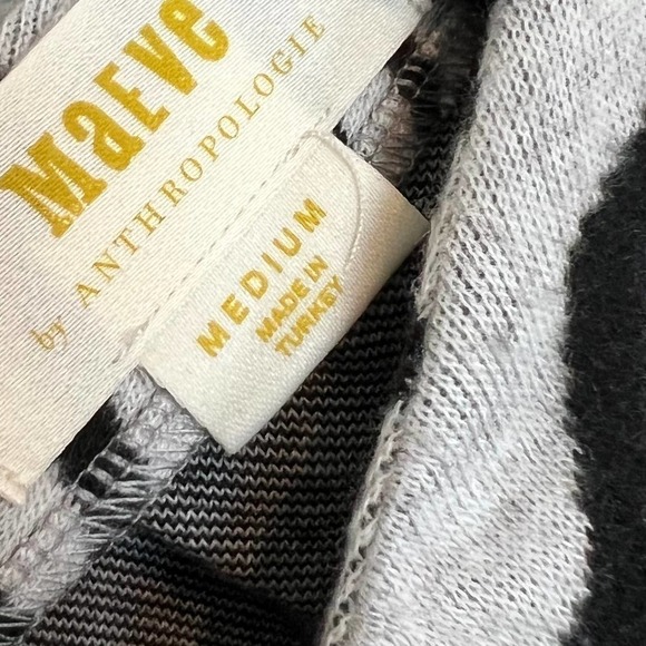 Maeve by Anthropologie Maeve Taylor Zebra-Striped Pullover Size Medium - Picture 7 of 8